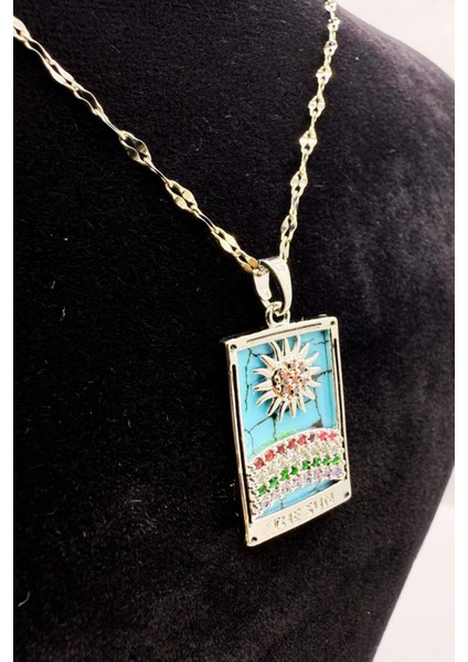 Güneşin Işıltısı Çelik Kolye