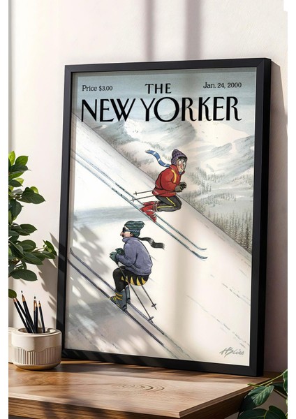 The New Yorker Çerçeveli Tablo January 24 2000 - Kayak Keyfi Tablosu
