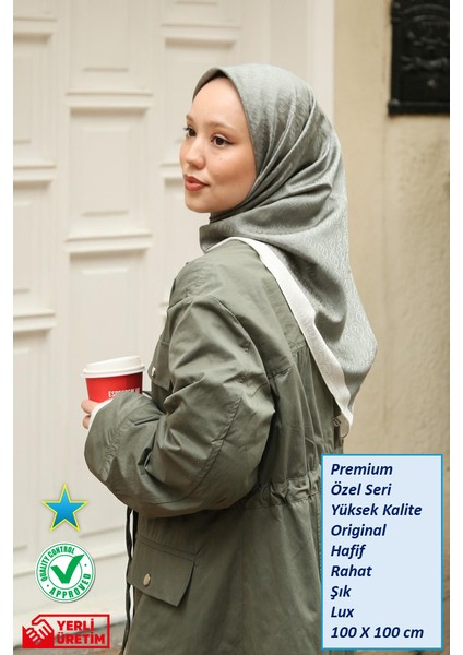 Eşarp - Premium Lux Original Monogram Eşarp (Ipek Vual, Yüksek Kalite, Hafifi, Rahat, Şık, Scarf) indirimleri