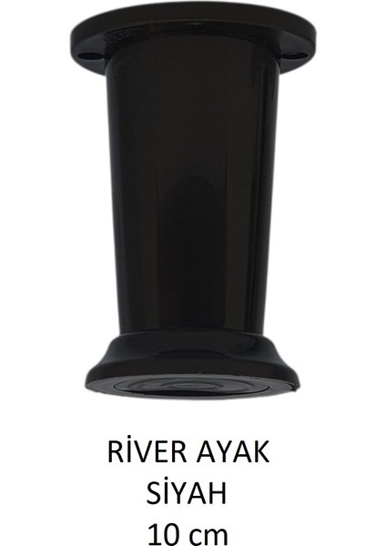 River Ayak, Plastik Mobilya Ayağı, 10 Cm, Vidalar Dahil, Siyah modelleri
