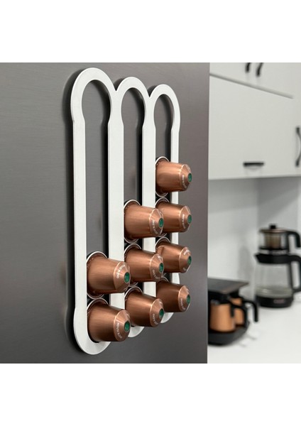 Nespresso Uyumlu Metal Kahve Kapsül Tutucu Mıknatıslı Kapsül Düzenleyici