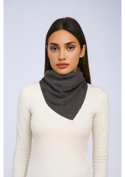 Tek Renk Triko Fular