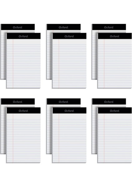 5 x 8 Yasal Ped, 12'li Paket, Dar Çizgili, Beyaz Kağıt, Yazı Defteri Başına 50 Yaprak, Abd'de Üretilmiştir (74019)