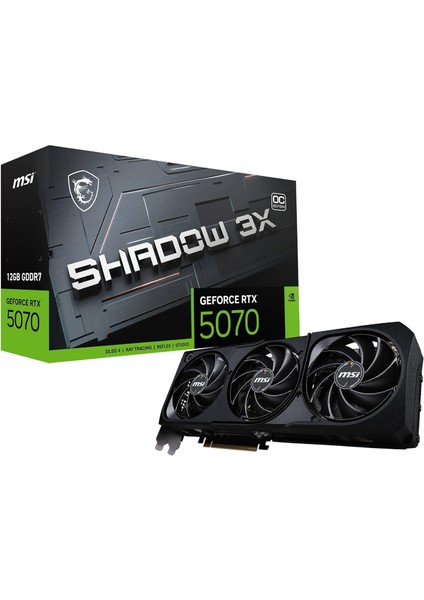 VGA Geforce Rtx 5070 12G Shadow 3x Oc RTX5070 12GB Gdrr7 192B DX12 Pcıe 5.0 X16 (3xdp 1xhdmı)