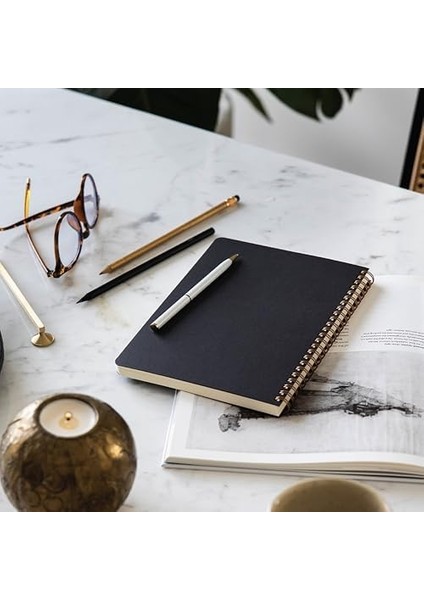 Siyah Kraft Karton Kapak 70 Yaprak 110 Gram Çizgili Not Defteri fiyatları