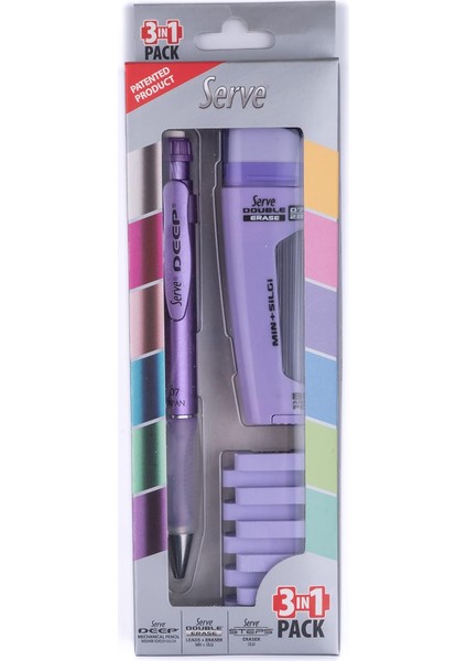 Deep M.mor 07 & Dbl-Erase & Steps Silgi Lav 3lu