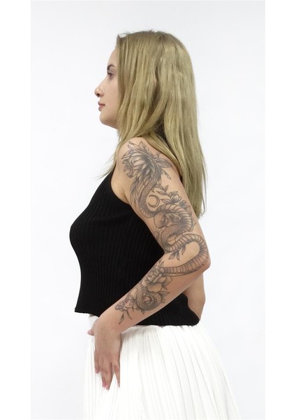 Kadın Yakalı Düğmeli Triko Bluz Beyaz Büstiyer