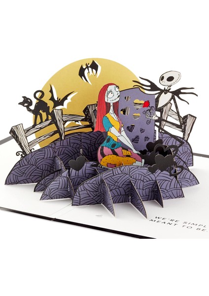 Imza Kağıt Wonder Pop Up Cadılar Bayramı Kartı, Yıldönümü Kartı, Romantik Doğum Günü Kartı (Noel Öncesi Kabus)