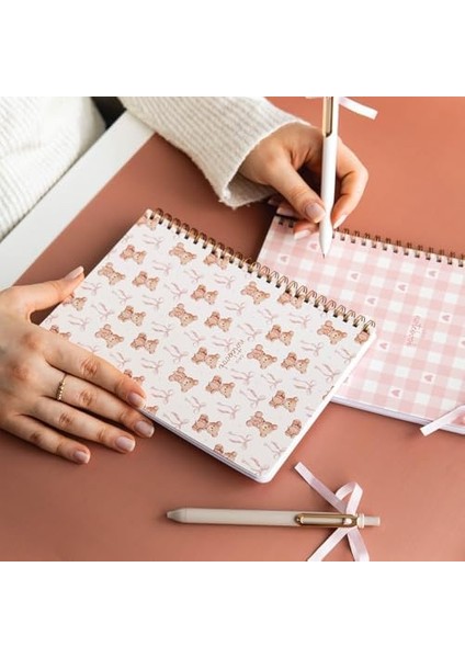 Spiralli Karton Kapak 2 Li Set Kareli Okul Defteri 80 Yaprak, Ders Programlı Ayıcık fiyatları