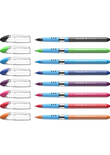 Slider Basic Tükenmez Kalem, Yumuşak Sap ve Çizgi Kalınlığına Sahip Kapaklı Model