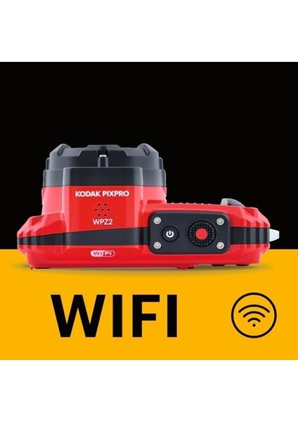 Pixpro Pack Wpz2 + 2 Pil + 1 Sd Kart - Kompakt 16 M Piksel, 15 M'ye Kadar Su Geçirmez, Darbeye Dayanıklı, Video 720P, LCD Ekran 2,7 Inç - Lityum Iyon Pil - Kırmızı modelleri