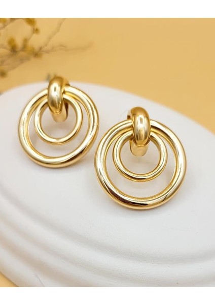 Altın Kaplama Ikili Halka Küpe indirimleri