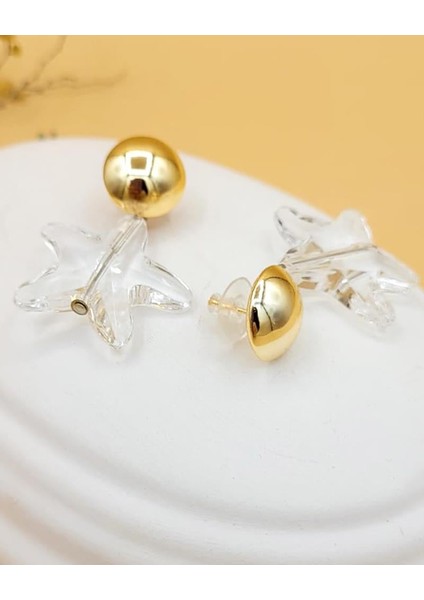 Şeffaf Kristal Yıldız Küpe fırsatları