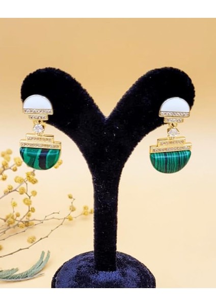 Zirkon Taşlı Yeşil Artemis Küpe fiyatları