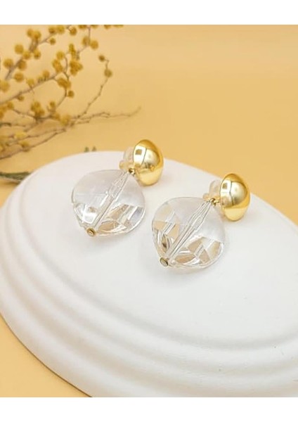 Şeffaf Kristal Damla Küpe fırsatları