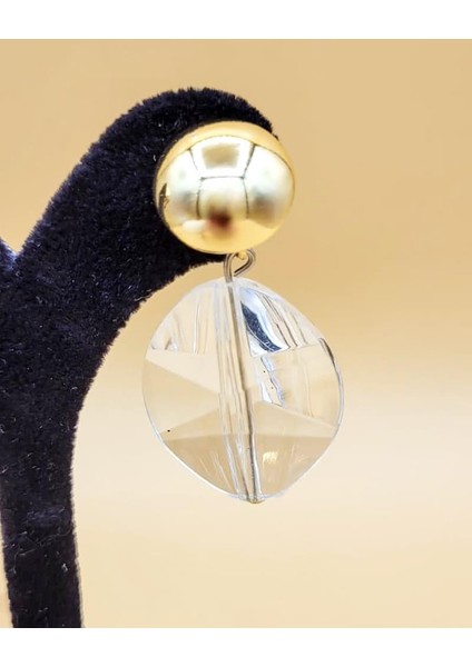 Şeffaf Kristal Damla Küpe indirimleri