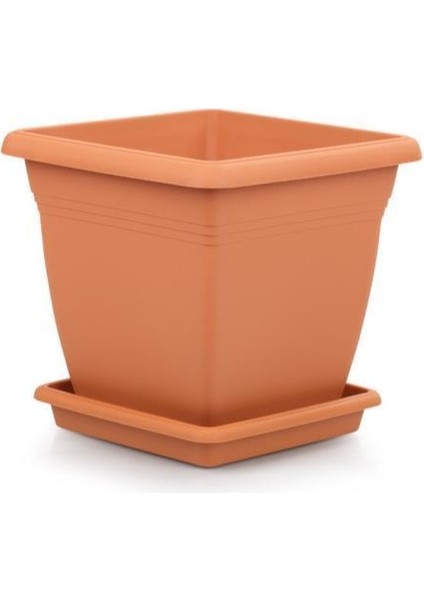 SO-VK01 Villa Kare Tabaklı Saksı Takımı 4.6 Lt Kiremit 6 Adet modelleri