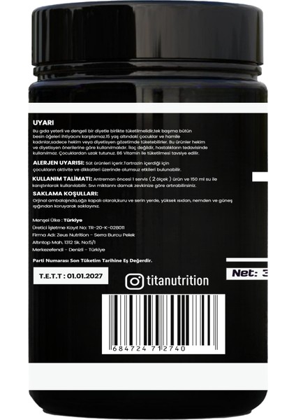 Pre-Workout 305GR-ÇILEK-AROMA modelleri