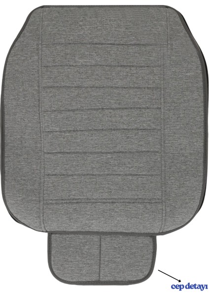 Kia Sao Penza 1991–2000 Uyumlu Lüks Kalite Sıvı Geçirmez Keten Oturak Minder 3'lü Gri fırsatları
