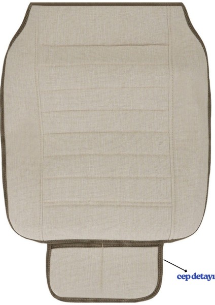 Volksagen Passat B-8 Confortline 2015 ve Sonrası Uyumlu Lüks Kalite Sıvı Geçirmez Keten Oturak Minder 3'lü Bej fırsatları