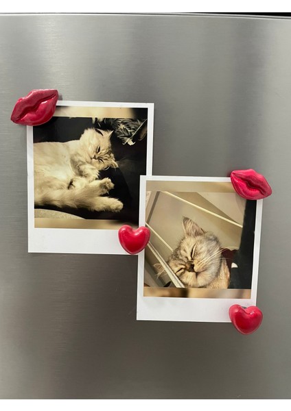 Dekoratif Buzdolabı Magnet Seti – Kalpli ve Dudaklı Fotoğraf Not Tutucu Magnet, Polaroid Tutucu Hediyelik Magnetler fiyatları