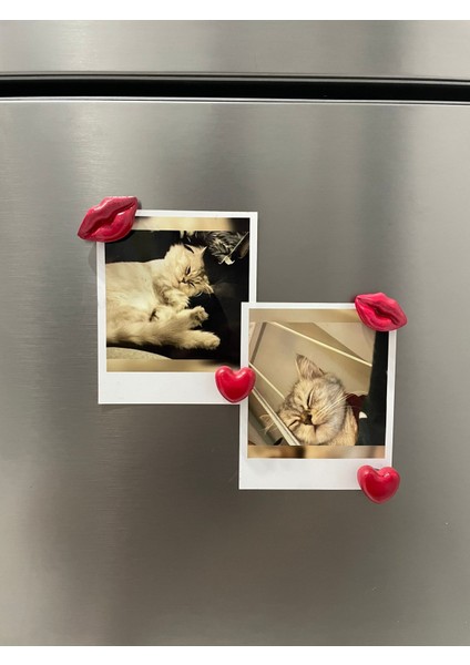 Dekoratif Buzdolabı Magnet Seti – Kalpli ve Dudaklı Fotoğraf Not Tutucu Magnet, Polaroid Tutucu Hediyelik Magnetler indirimleri