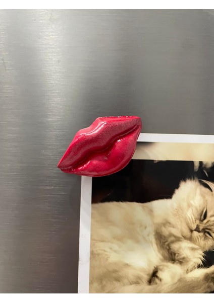 Dekoratif Buzdolabı Magnet Seti – Kalpli ve Dudaklı Fotoğraf Not Tutucu Magnet, Polaroid Tutucu Hediyelik Magnetler