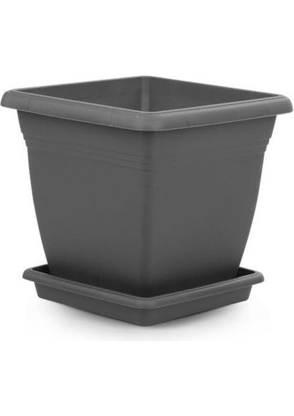 SO-VK02 Villa Kare Tabaklı Saksı Takımı 9 Lt Antrasit 6 Adet modelleri