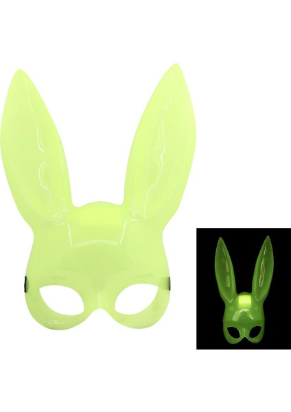 Karanlıkta Yanan Glow Floresan Tavşan Maskesi 32X22 cm (4915)