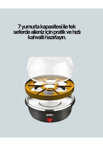 7 Yumurta Kapasiteli Buharlı Yumurta Pişirme Cihazı Sesli Uyarılı fiyatları