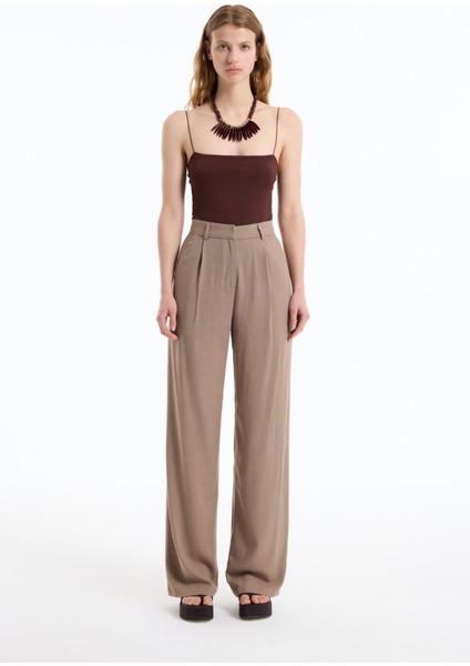 Çıtçıtlı Ince Askılı Bodysuit Koyu Kahve modelleri