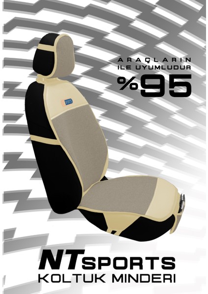 Skoda Kamic 2019 ve Sonrası Uyumlu Sport Seri Sıvı Geçirmez Keten Oturak Minder 7'li Bej indirimleri