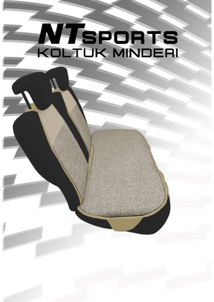 Seat Leon 2006-2012 Uyumlu Sport Seri Sıvı Geçirmez Keten Oturak Minder 7'li Bej fiyatları