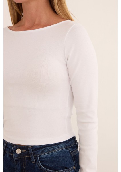 Basic Kayık Yaka Modal Bluz indirimleri