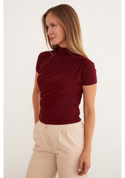 Basic Yanları Büzgülü Bluz modelleri