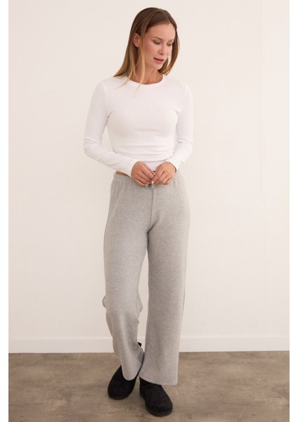 Beli Bağlamalı Yumoş Palazzo Pantolon