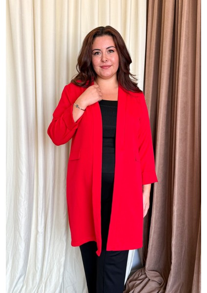 Kadın Büyük Beden Uzun Ceket 2335