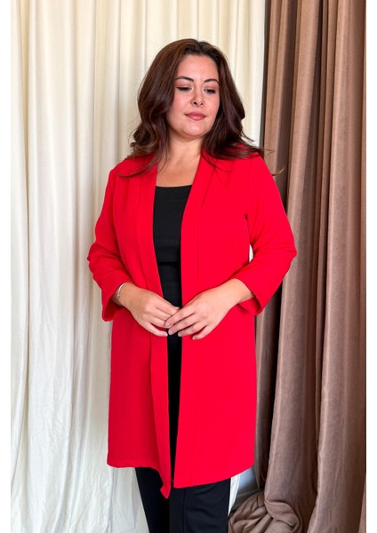 Kadın Büyük Beden Uzun Ceket 2335