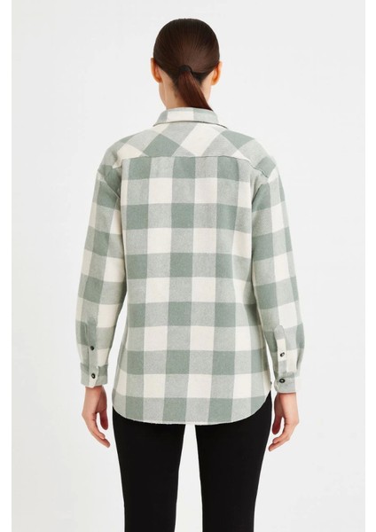 Uzun Kollu Oduncu Gömlek - Su Yeşili fiyatları