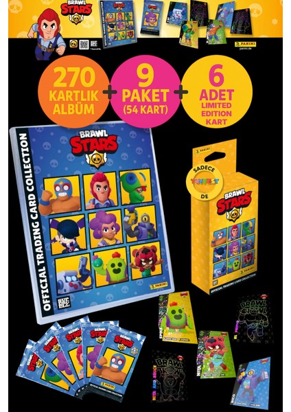 Brawl Stars Panini Resmi Başlangıç Seti ve Özel Seri Kart Kutusu Mega Set!...