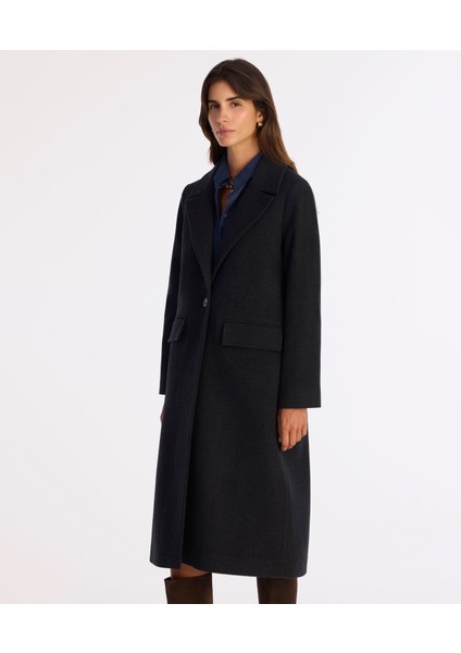 Regular Ceket Yaka Uzun Kol Palto modelleri