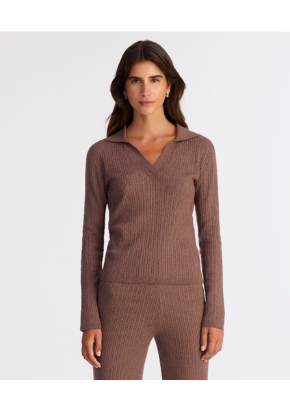 Regular Polo Yaka Uzun Kol Kazak fiyatları