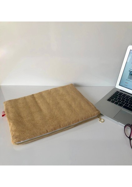 13 Inç Krem Rengi Fitilli Kadife bilgisayar Çantası, Notebook Çantası, Bilgisayar Kılıfı, Laptop Kılıfı, Diz Üstü Bilgisayar Çantası fırsatları