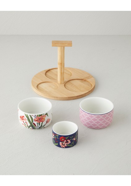 Garden Charm Stoneware 4 Parça Sunumluk 20 cm Renkli fiyatları