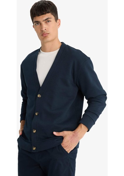 Regular Fit V Yaka Pike Düğmeli Hırka modelleri