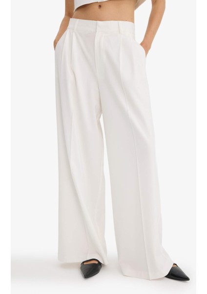 Wide Leg Çift Cepli Yüksek Bel Geniş Paça Pantolon F7341AX25AU indirimleri