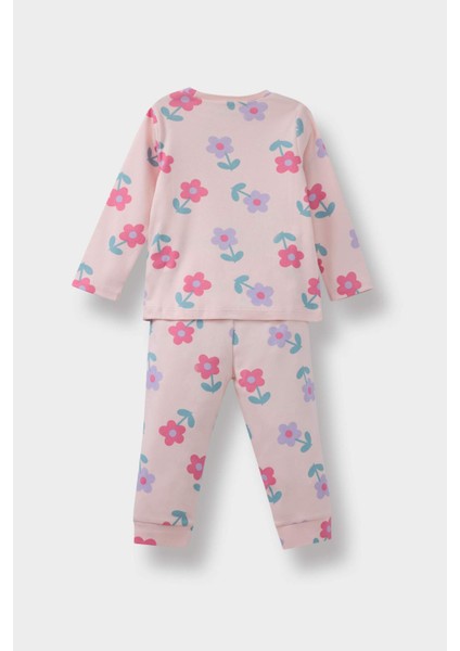 Kız Bebek Pijama Takımı Çiçek Desenli Uzun Kollu Üst Uzun Alt F0630A525AU fırsatları