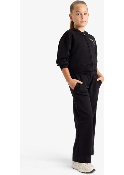 Kız Çocuk 2'li Takım Baskılı Kapüşonlu Sweatshirt Eşofman Altı E6417A825AU modelleri