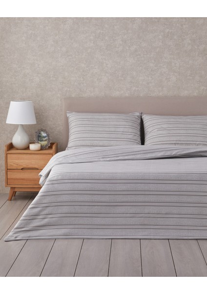 Sleek Lines Kolay Ütülenir Çift Kişilik Nevresim Takımı 200X220 cm Gri fiyatları