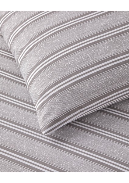 Sleek Lines Kolay Ütülenir Çift Kişilik Nevresim Takımı 200X220 cm Gri indirimleri